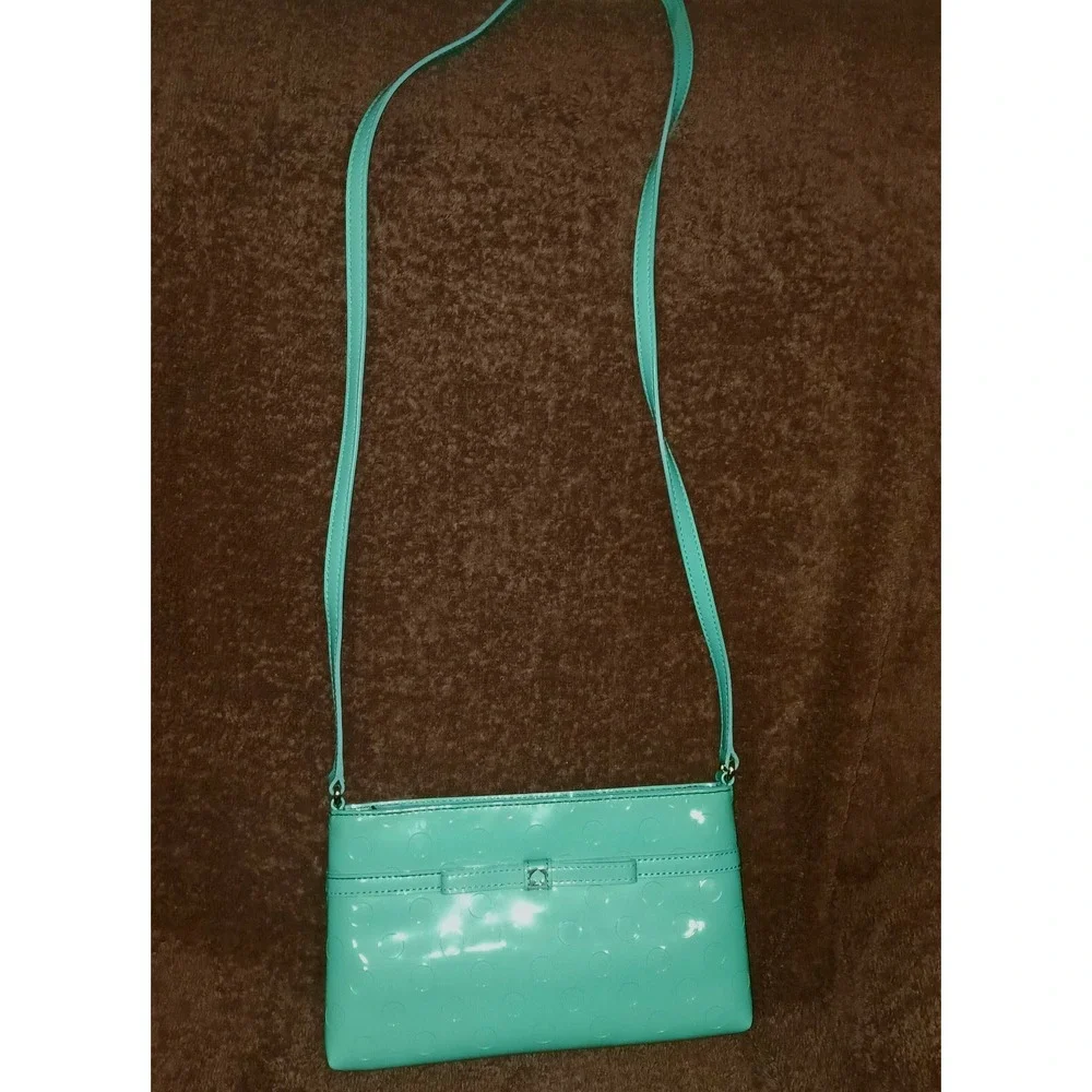 Kate Spade‎ Crossbody Small Purse, Green, Bow on Front, 9.5 x 5.5 x 2